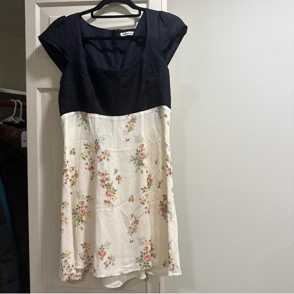 Reformation Black and Cream Floral Dress - Picture 5 of 6